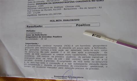 exame de gravidez hcg positivo